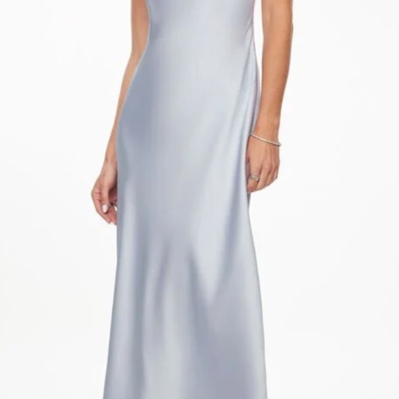 Dynamite Adelle Open Back Midi Slip Dress in Blue (Large) - Picture 3 of 4